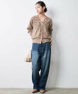レオパードプリントVネックニットカーディガン<大きいサイズ有>シックスタイル