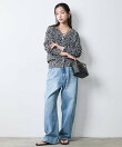 レオパードプリントVネックニットカーディガン<大きいサイズ有>シックスタイル