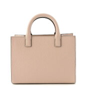 BARNEYS NEW YORK 本革 ハンドバッグ ターンロック グレージュ 