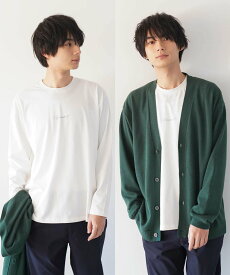 【SALE／77%OFF】GLOBAL WORK トクトク2SETカーデ&ロゴT/251999 グローバルワーク トップス カーディガン グリーン グレー ネイビー ブルー