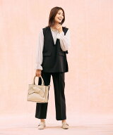 【SALE／40%OFF】GLOBAL WORK ストレッチベスト*ブラウス*パンツセット/581026 グローバルワーク スーツ…
