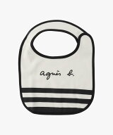 agnes b. ENFANT ベビー ロゴ&ボーダースタイ アニエスベー マタニティウェア・ベビー用品 スタイ・よだ…