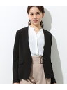 【SALE/50%OFF】ノーカラーコンパクトジャケット ビス コート/ジャケット【RBA_S】【RBA_E】