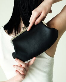 Schott 直営限定/Women's/LEATHER CLASP POUCH/レザー クラスプポーチ ショット バッグ その他のバッグ ブラック【送料無料】