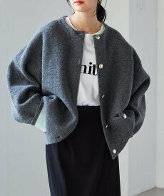 【SALE／9%OFF】Ranan Ranan/(W)ゴールドボタン裏配色ニットカーディガン ラナン トップス カーディガン グレー ホワイト ベージュ【送料無料】