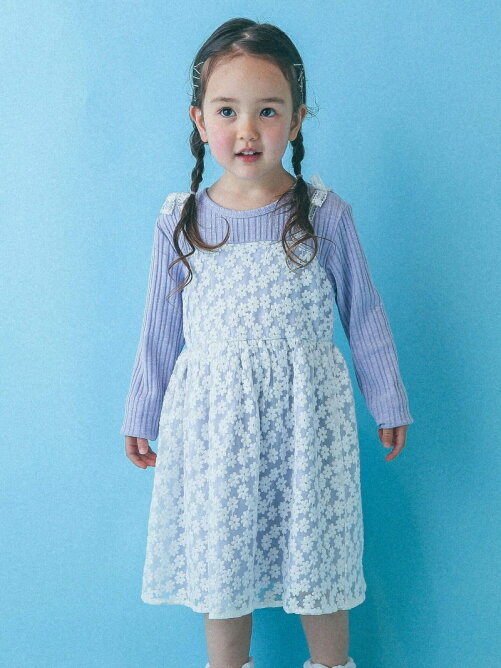 Bebe Online Store 花 チュール ドッキング ワンピース 80 130cm Rakuten Fashion 楽天ファッション 旧楽天ブランドアベニュー Er3666