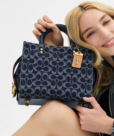 COACH ローグ 25・シグネチャー デニム コーチ バッグ ショルダーバッグ ブルー【送料無料】