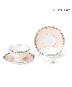 JILL STUART 【公式】ジル・スチュアート ティーコーヒー兼用カップ&ソーサーセット 200cc 2人用 ナルミ 食器・調理器具・キッチン用品 グラス・マグカップ・タンブラー ピンク【送料無料】