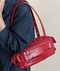 【SALE／68%OFF】HALEY PESCA HALEY PESCA/(W)HALEY PESCA/スクエア ベルテッドショルダーバッグ チェルカ バッグ ショルダーバッグ レッド ブラック イエロー