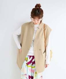 【SALE／30%OFF】B.C STOCK スタンドテーラーベスト ベーセーストック ジャケット・アウター その他のジャケット・アウター ブラック ベージュ【送料無料】