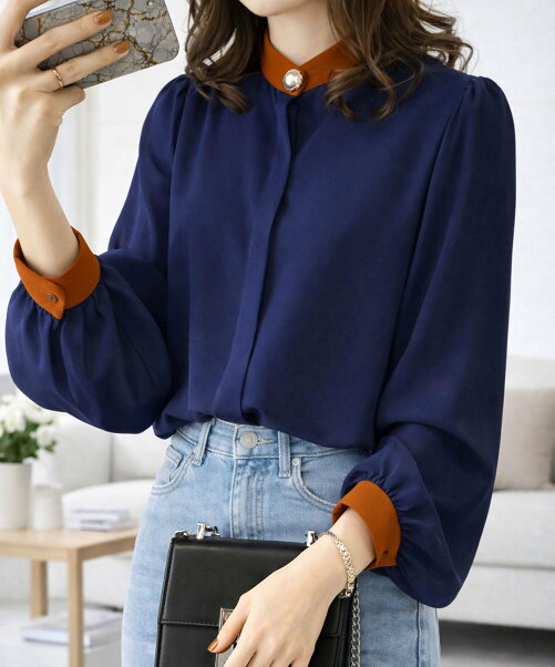 Amulet シフォンブラウス おしゃれ シフォン 切り替えシャツブラウス Rakuten Fashion 楽天ファッション 旧楽天ブランド アベニュー Bh2667