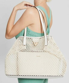 GUESS (W)VIKKY Large Tote ゲス バッグ トートバッグ ホワイト【送料無料】