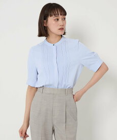 【SALE／30%OFF】UNITED ARROWS green label relaxing ピコピンタック ショート スリーブ ブラウス ユナイテッドアローズ グリーンレーベルリラクシング トップス シャツ・ブラウス イエロー ホワイト ブルー ネイビー【送料無料】