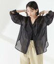 シアーフードシャツ