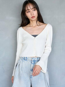 �ySALE�^50%OFF�zSNIDEL �t���A�X���[�u�V���[�g�J�[�f�B�K�� �X�i�C�f�� �g�b�v�X �J�[�f�B�K�� �l�C�r�[ �O���[�y���������z