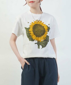 LIBERTY GRAPHICS ���o�e�B�O���t�B�b�N�X Sunflower and Bees �u���[�R���u���[ �g�b�v�X �J�b�g�\�[�ET�V���c �z���C�g�y���������z