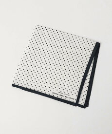 UNITED ARROWS green label relaxing GLR シルク ドット ポケットチーフ ユナイテッドアローズ グリーンレーベルリラクシング ファッション雑貨 スカーフ・バンダナ シルバー ホワイト ネイビー ベージュ