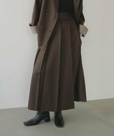 LIAN プリーツスリットスカート リアン スカート ロング・マキシスカート ホワイト グレー ブラック ベージュ ブラウン【送料無料】