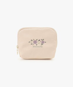 Afternoon Tea LIVING フラワー刺繍ティッシュケースポーチ アフタヌーンティー・リビング 財布・ポーチ・ケース ポーチ ホワイト