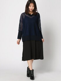 【SALE／80%OFF】Audrey and John Wad 2way L/S P/O+Long Camisole オードリーアンドジョンワッド トップス ニット ネイビー