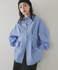 【SALE／50%OFF】LIAN ウエストタックカラーシャツ リアン トップス シャツ・ブラウス ホワイト ベージュ ブルー ブラウン ピンク