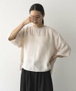 キュプラ混7分袖プルオーバー
