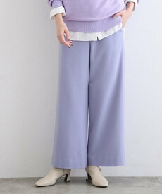 【SALE／60%OFF】INDIVI 【褒められパンツ/ゴム仕様】ウールジャージワイドパンツ インディヴィ パンツ その他のパンツ ホワイト ブラック グリーン ブラウン パープル イエロー【送料無料】