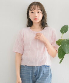 【SALE／20%OFF】RETRO GIRL チュール袖ボリュームCT レトロガール トップス その他のトップス ピンク ホワイト グリーン