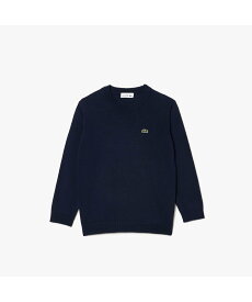 【SALE／50%OFF】LACOSTE メリノウールブレンドコットンニットセーター ラコステ トップス ニット ネイビー グレー【送料無料】