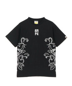 A BATHING APE SOUVENIR KOI FISH TEE ア ベイシング エイプ トップス カットソー・Tシャツ ブラック ホワイト【送料無料】