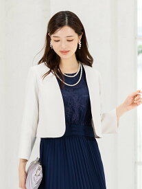 AddRouge パーティードレス レディース ボレロ ショートジャケット 結婚式 フォーマル アッドルージュ ジャケット・アウター ノーカラージャケット ブラック ベージュ ネイビー【送料無料】