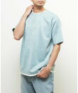【MASTER FRAME/マスターフレーム】フェイクスエード フェイクレイヤードTシャツ