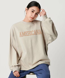 BEAUTY&YOUTH UNITED ARROWS ＜Americana＞ロゴ ロングスリーブTシャツ ビューティー＆ユース　ユナイテッドアローズ トップス カットソー・Tシャツ グレー【送料無料】