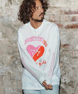 seventy seven mlt5423-middle onz over size L-S t-shirt 77heart �����O�X���[�uT�V���c �J���r�I �g�b�v�X �J�b�g�\�[�ET�V���c �O���[ �u���b�N �z���C�g�y���������z