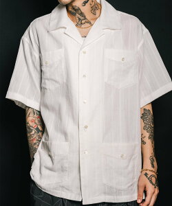 �ySALE�^30%OFF�zSubciety Leno cloth guayabera shirt �T�u�T�G�e�B �g�b�v�X �V���c�E�u���E�X �u���b�N �C�G���[ �z���C�g�y���������z
