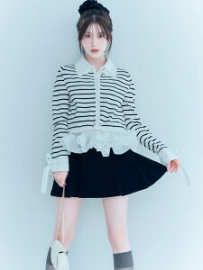 SNIDEL �x���g�t���v���[�c�~�j�X�J�[�g �X�i�C�f�� �X�J�[�g �~�j�X�J�[�g �l�C�r�[ �x�[�W�� �O���[�y���������z
