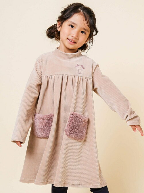Bebe Online Store もこもこ ボア ポケット 付き タートルネック ニットコール ワンピース 80 130cm Rakuten Fashion 楽天ファッション 旧楽天ブランドアベニュー Ec3671