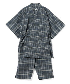 BEAMS JAPAN ＜UNISEX＞ 長尾織布 / 別注 しじら織り 甚平 夏 お祭り プレゼント ギフト ビームス ジャパン オールインワン・オーバーオール オールインワン・つなぎ ブルー【送料無料】