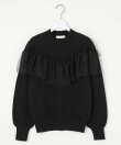 【洗える】フリルチュールコンビ ニット