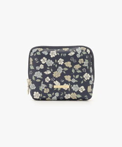Afternoon Tea LIVING フラワーティッシュケースポーチ アフタヌーンティー・リビング 財布・ポーチ・ケース ポーチ ネイビー ホワイト