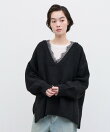 深Vレースドッキングオーバーニット