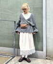 深Vレースドッキングオーバーニット