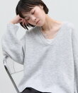 深Vレースドッキングオーバーニット