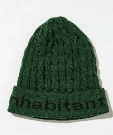 【SALE／60%OFF】inhabitant inhabitant(インハビタント)Fishermans Watch Cap シフォン 帽子 ニット帽・ビーニー ブラック グリーン