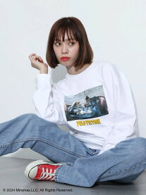 【SALE／20%OFF】Green Parks ■PULP FICTION フォトptスウェット 24SS/トレーナー/綿100%/プリント グリーンパークス トップス カットソー・Tシャツ ホワイト【送料無料】