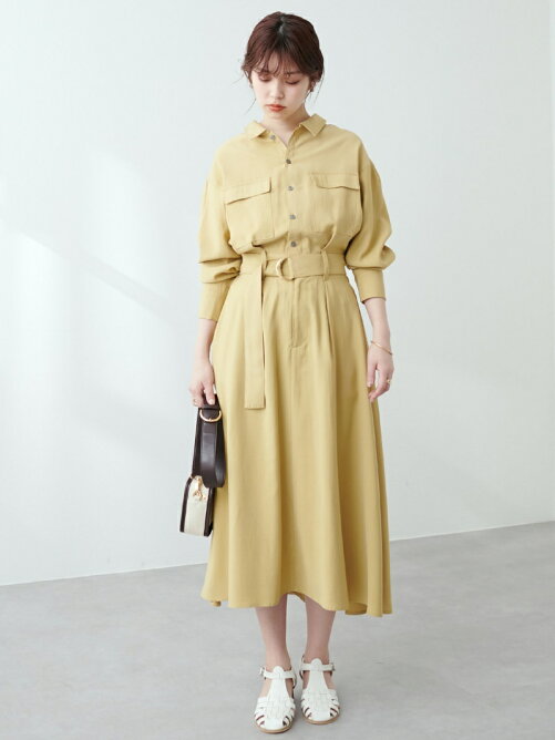 Natural Couture 大人上品な美シルエットデザイン ミリタリーシャツワンピース Rakuten Fashion 楽天ファッション 旧楽天ブランドアベニュー Eu8673