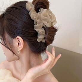 【SALE／60%OFF】miniministore ヘアクリップ フリル バンスクリップ ミニミニストア ヘアアクセサリー バレッタ・ヘアクリップ・ヘアピン ピンク ベージュ ブラック ホワイト