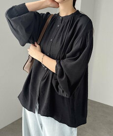 andme レース 付け襟 2way シャツ ブラウス アンドミー トップス シャツ・ブラウス ホワイト ブラック グリーン ブラウン【送料無料】