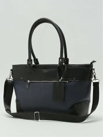 【SALE／10%OFF】m.f.editorial ムラ柄 2WAYトートバッグ A4対応 【25SS】 タカキュー バッグ トートバッグ ネイビー グレー【送料無料】
