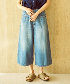 OMNIGOD 10ozデニム 5Pイージーワイドキュロット ドミンゴ パンツ ジーンズ・デニムパンツ ブルー【送料無料】